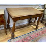 An early 20th century oak side table, width 100cm, depth 58cm, height 75cm