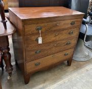 A small George IV mahogany four drawer chest, width 81cm, depth 46cm, height 86cm