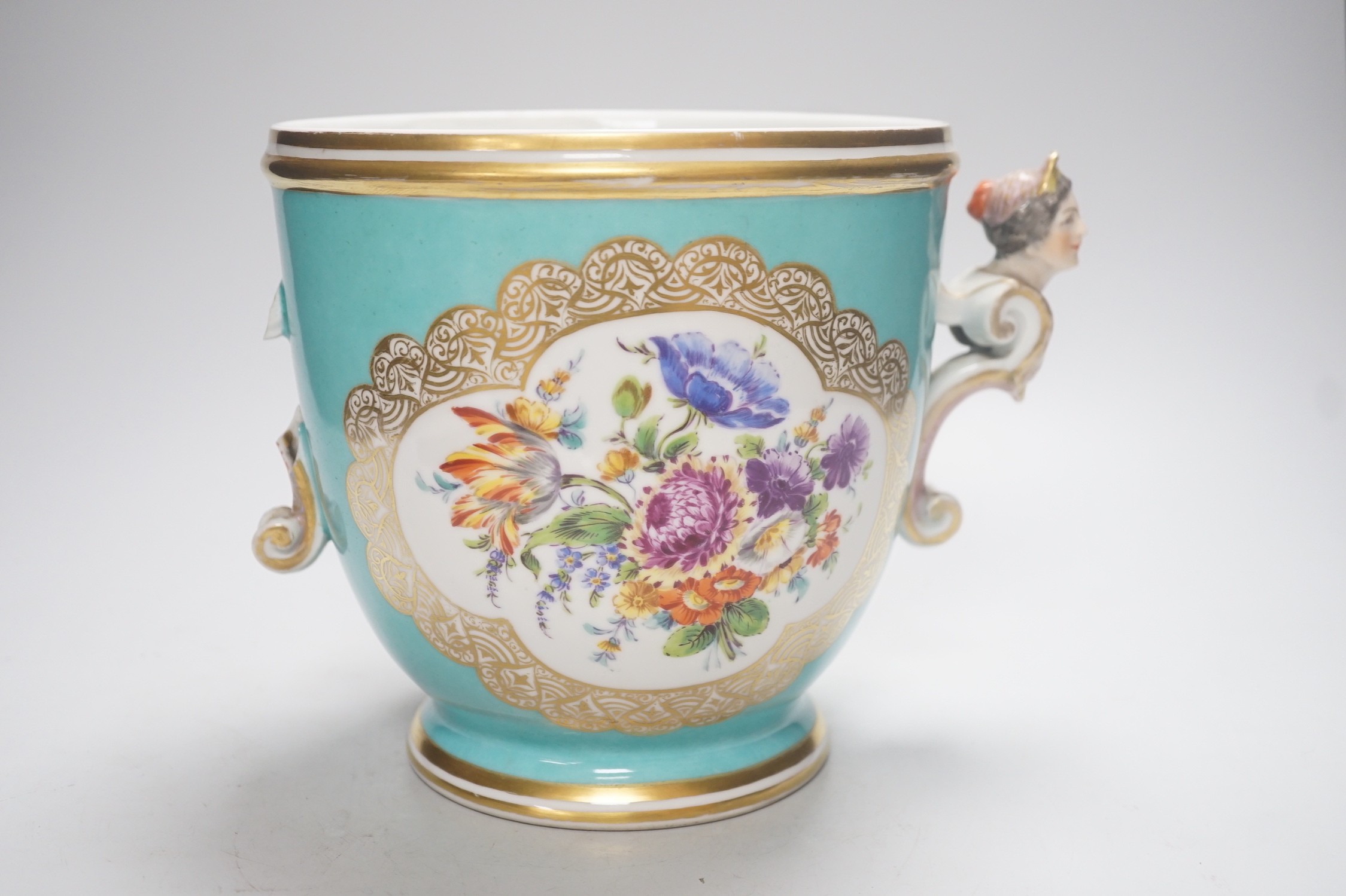 A Dresden two handled cache pot, by Helena Wolfsohn , 19cm - Image 3 of 5