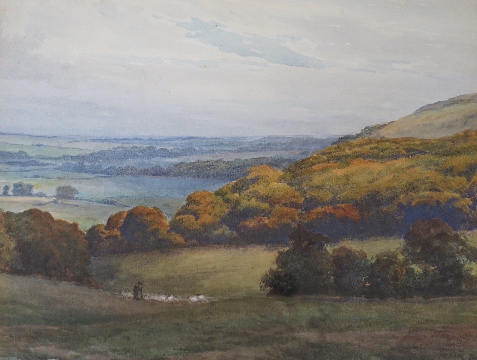 Frank Baker (1873-1941), three watercolours, Sussex landscapes, signed, largest 30 x 39.5cm