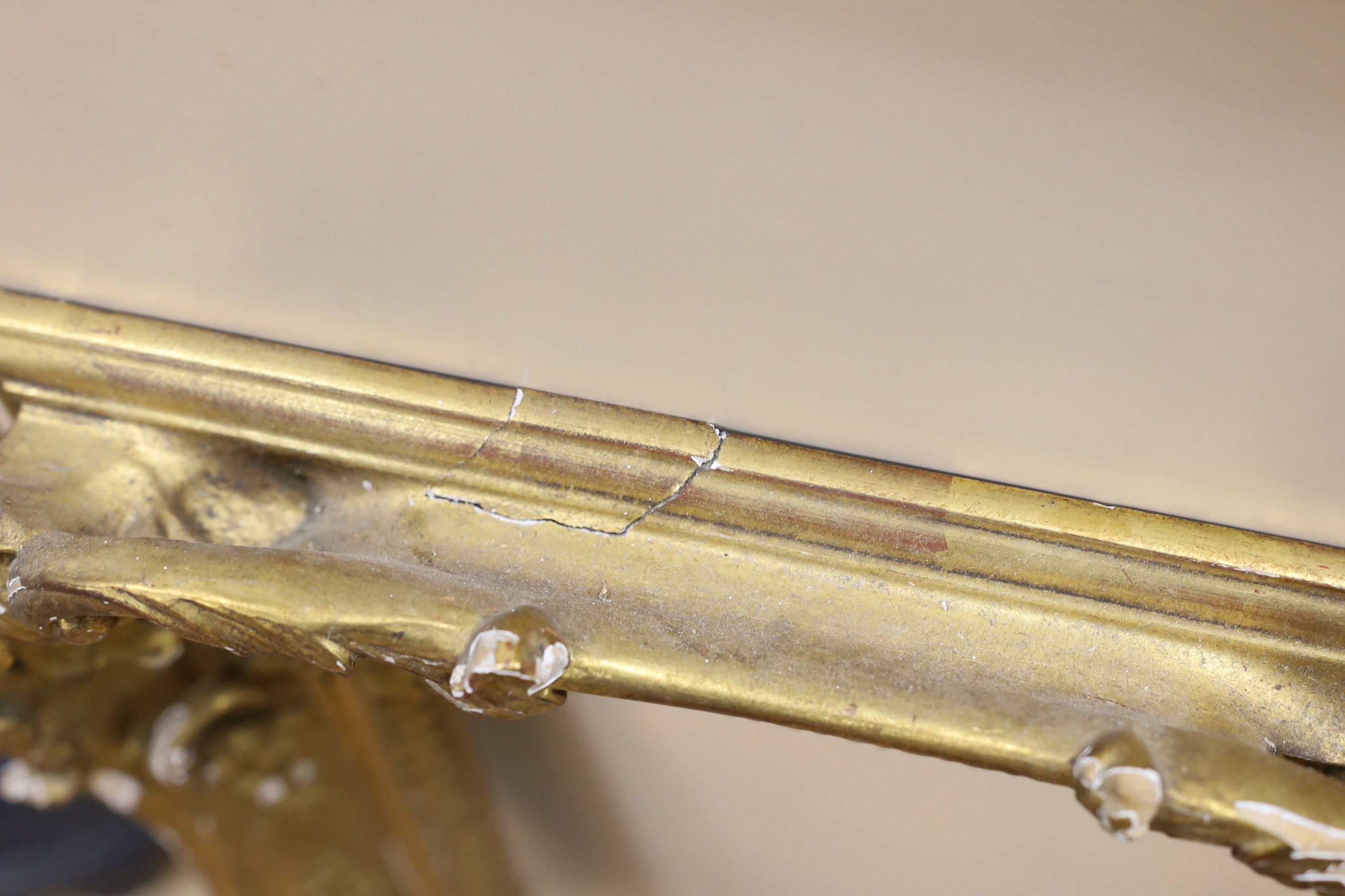 Two 19th century gilt gesso picture frames, apertures 51 x 39.5cm and 35.5 x 30cm - Image 2 of 3