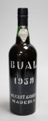 A bottle of 75cl Bual 1958 Cossat Gordon madeira