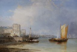 James Webb (1825-1895), oil on panel, 'Greenwich, Kent', signed and inscribed verso by the artist
