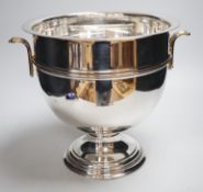 A large silver plated champagne ice bucket. 29cm tall