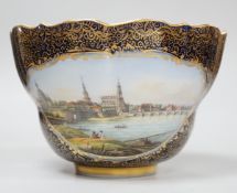 A 19th century Meissen topographical breakfast or tea cup, 8cm tall