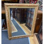 A 19th century rectangular French giltwood wall mirror, width 75cm, height 97cm