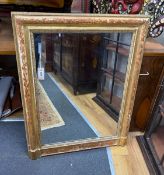 A 19th century rectangular French giltwood wall mirror, width 75cm, height 97cm