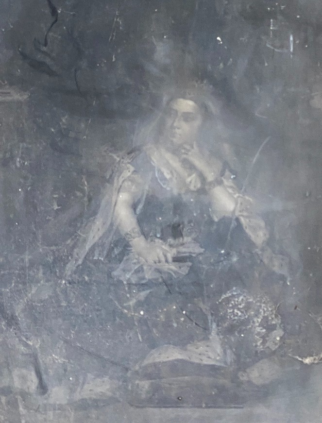 A slate lithograph printing plate of Queen Victoria now framed, width 55cm, height 73cm. - Image 2 of 2