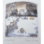 Graham Clarke (b.1941), four artist proof prints, ‘The Place, Boughton Monchelsea’, ‘St Peter’s Lych