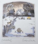 Graham Clarke (b.1941), four artist proof prints, ‘The Place, Boughton Monchelsea’, ‘St Peter’s Lych