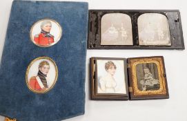 Of Military interest: five portrait miniatures relating to the Roome Family. To include the subjects