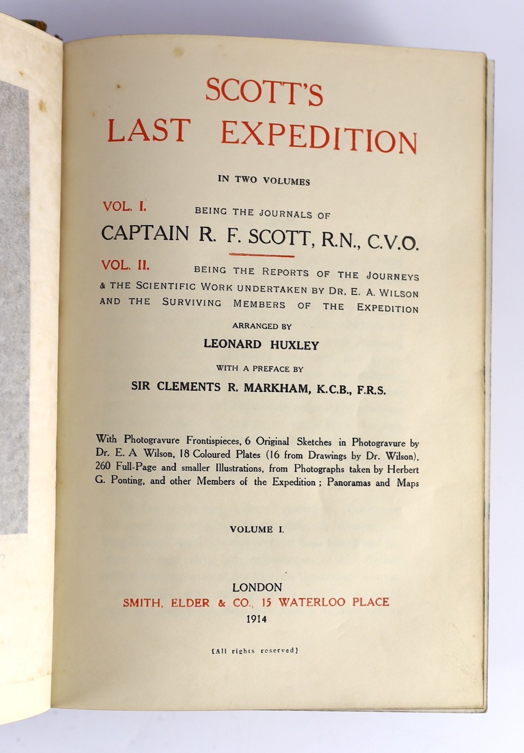 ° ° Scott, Robert Falcon (1868-1912) - Scott’s Last Expedition, 2 vols, [vol 1: the journal of - Image 3 of 5