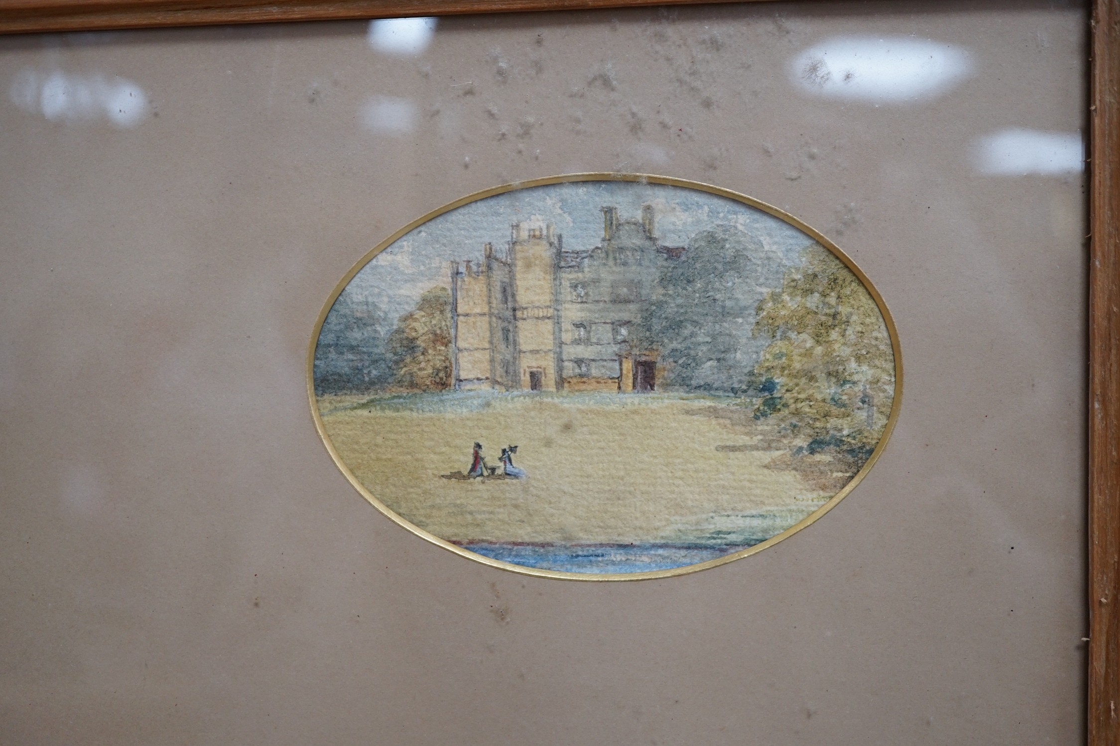 19th century English School, nine watercolours, Views of a country church and surrounding - Image 5 of 11