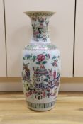 A large Chinese enamelled baluster vase, 60cms high