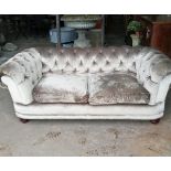 A Chesterfield sofa, length 180cm depth 90cm height 72cm