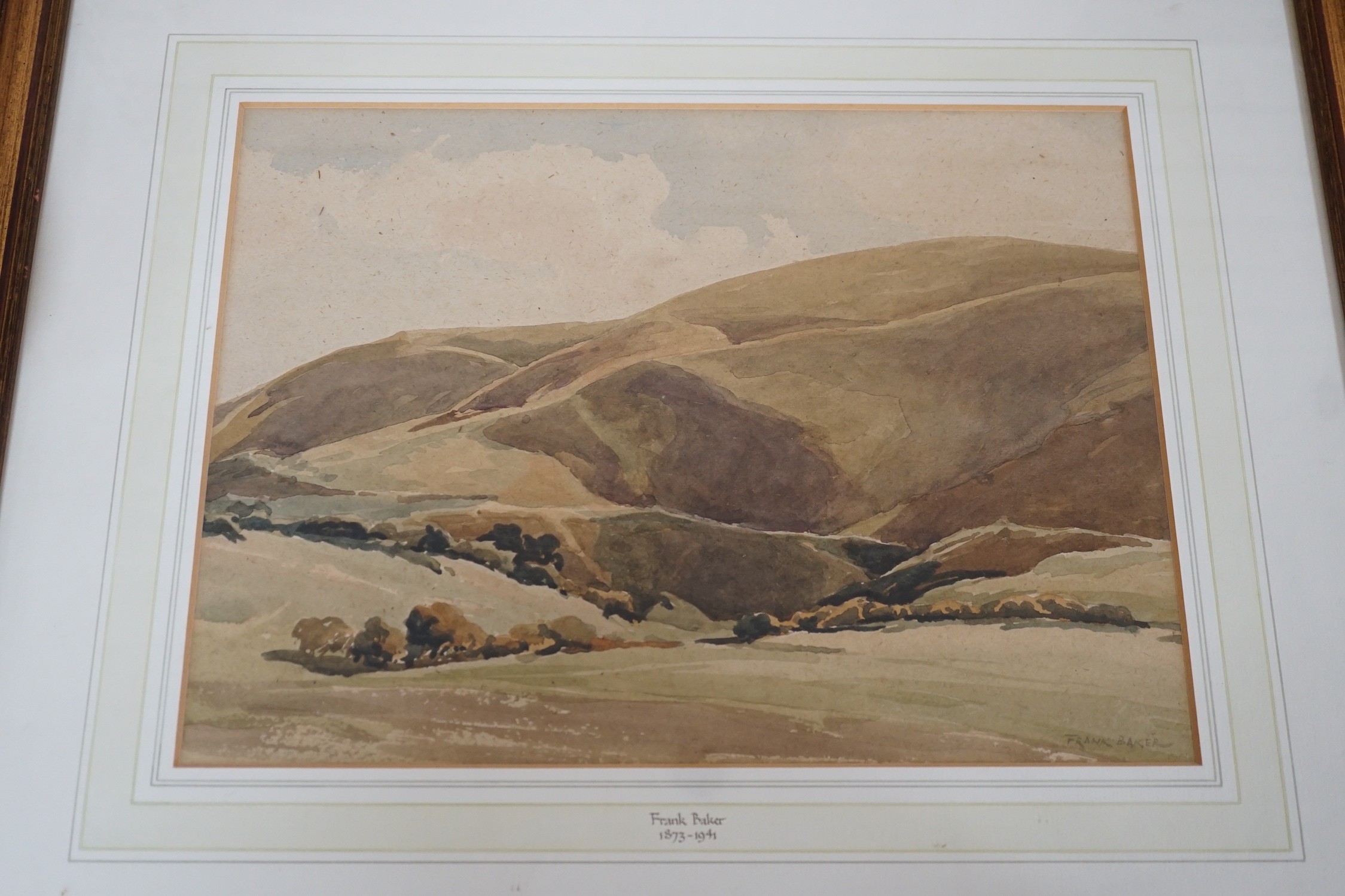 Frank Baker (1873-1941), three watercolours, Sussex landscapes, signed, largest 30 x 39.5cm - Image 3 of 4