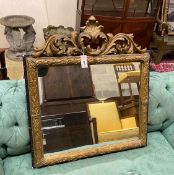 A 19th century carved giltwood and composition wall mirror, width 76cm, height 84cm
