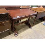 A Victorian rectangular mahogany centre table, length 91cm, depth 53cm, height 72cm