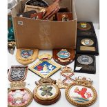 A collection of approximately twenty five plaster and other naval / military and Royal wall