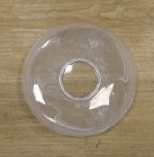 A Val Saint Lambert pressed glass dish, 30 cm diameter