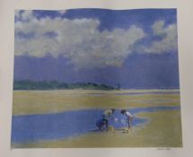 Norman Hepple and Robert Buhler, four limited edition prints, three by Hepple, Seaside scenes and