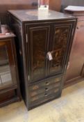 A Chinese lacquered collectors cabinet, width 52cm, depth 56cm, height 112cm