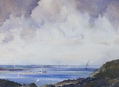 Rear Admiral Humfrey John Bradley Moore, CBE, RI (1898-1985), watercolour, Seascape with sail