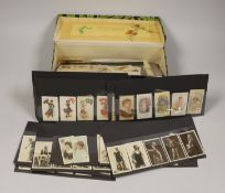 A collection of cigarette cards and silks; to include bathing beauties and stars of stage and screen