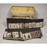 A collection of cigarette cards and silks; to include bathing beauties and stars of stage and screen