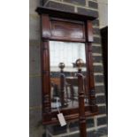 A 19th century mahogany pier glass, width 42cm, height 71cm