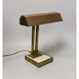 A 1920s style brass lamp, 30cm