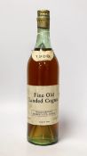 One bottle of Hanekeys Fine Old Landed Cognac, 1900