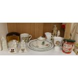 WWI commemorative ceramics - crested china including two Tommy and his Gun models