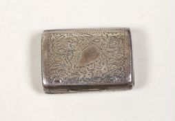 A George silver vinaigrette, modelled as a satchel, Joseph Wilmore, Birmingham, 1818, 30mm.