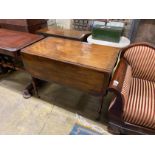 A Regency banded mahogany Pembroke table, width 93cm, depth 53cm, height 72cm