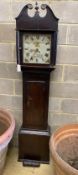 An early 19th century provincial oak 30 hour longcase clock, marked William Sully, South