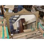 A Victorian later painted overmantel mirror, width 117cm, height 77cm