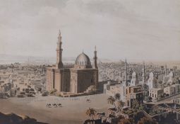 ° ° Havell after Henry Salt, coloured aquatint, 'View of Grand Cairo', visible sheet 50 x 72cm