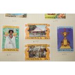A box of British Commonwealth old auction folders: including Bermuda, Hong Kong1939-52-$10(both),