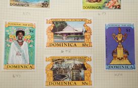 A box of British Commonwealth old auction folders: including Bermuda, Hong Kong1939-52-$10(both),