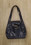 A Cartier “Panther” bag - black, 54cms high from top of strap to base of bag