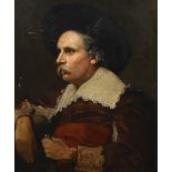 Manner of Diego Velazquez, oil on canvas, Portrait of a man, 76 x 62cm