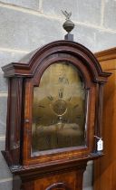 A George III mahogany 8 day longcase clock marked William Edwards, Plymouth Dock, height 222cm