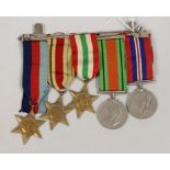A WWII group of five medals