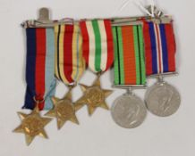 A WWII group of five medals