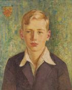 Walter Herbert Allcott RWA, (1880-1951), oil on canvas, Portrait of David, signed and dated 1942, 50