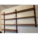 A mid century Poul Cadovius teak 'Royal' shelving system