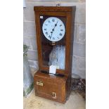 A vintage Simplex clocking in machine, Serial No. 80681, height 106cm