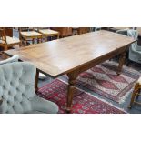 A Victorian style rectangular elm farmhouse table, length 272cm, depth 87cm, height 78cm