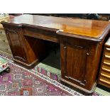 A Victorian mahogany inverse breakfront sideboard, length 180cm, depth 62cm, height 93cm